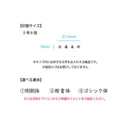 【オーダー】氏名印【５号６倍】 2枚目の画像