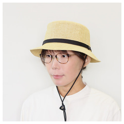 バケットハット 夏素材の和紙 ～Japan Paper Bucket Hat～あご紐付き【動画あり】 3枚目の画像