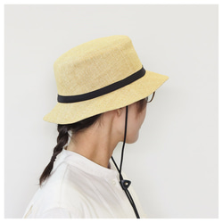 バケットハット 夏素材の和紙 ～Japan Paper Bucket Hat～あご紐付き【動画あり】 4枚目の画像