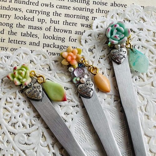 再販)クレイ多肉ピンセット♡ぷらぷらreef♪多肉寄せ植えやネイルに 1