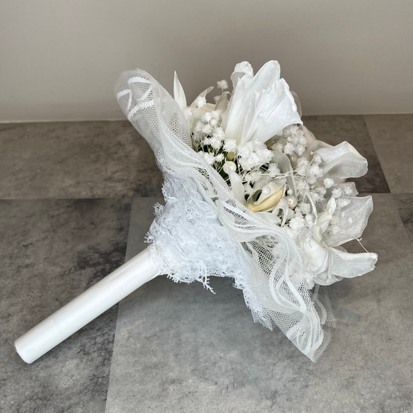 アウトレット価格】カトレアのブーケ プリザーブドフラワー カスミ草