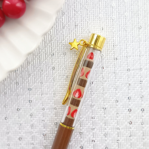 苺のチョコレートケーキ* ボールペン ペン・筆記用具 ココハチ工房