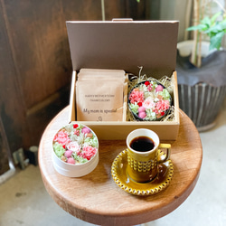 母の日限定［Coffee & Flower SET］母の日ドリップバッグ/ボックスフラワーアレンジ 6枚目の画像