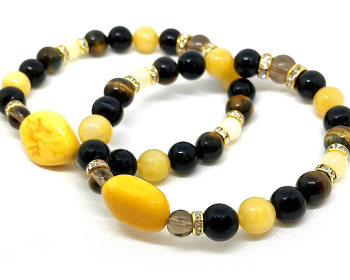 天然琥珀 コハク ブレスレット 黄色 琥珀 コハク アンバー ブレスレット 天然石アクセサリー 四種
