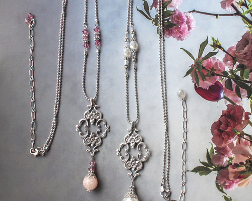 クリスタルビーズ ネックレス 透明・黒　数珠 クリスタルビーズ ネックレス 透明・黒 数珠 - メルカリ