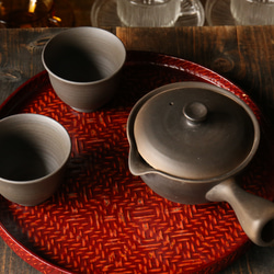 「茶殻が捨てやすく、乾きの早い急須」　愛知県常滑産・里山窯さんのつくる常滑急須・棚茶こし・320cc 16枚目の画像