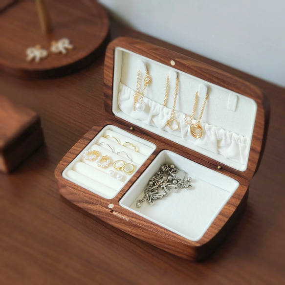 Amazon｜NOELAMOUR ジュエリーボックス アクセサリーケース 木製