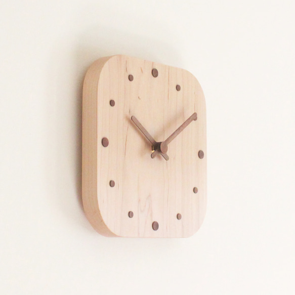 CLOCK_20 スクエア無垢材静音掛け時計 時計 手作り限定品 台湾製