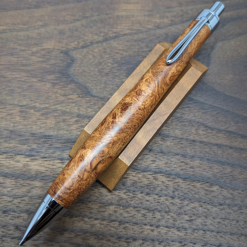 クラフトA本花梨瘤シャープペンシル￼ 新作】花梨瘤杢 シャープペンシル No.494 ペン・筆記用具 工房 TAISHI