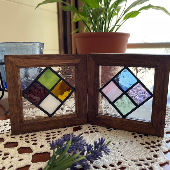 ステンドグラスパネル2点 【公式通販】
