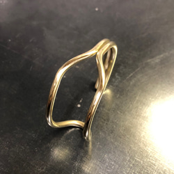 brass water drop bangle 3mm バングル ブレスレット 4枚目の画像