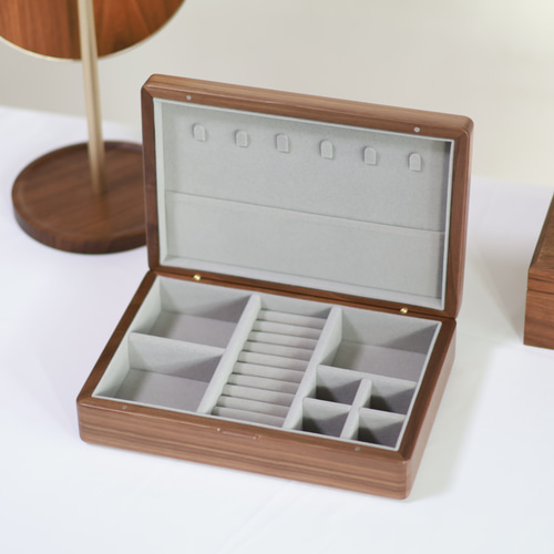 プレゼント対応】無垢材 大容量ジュエリーボックス｜結婚祝い・記念日