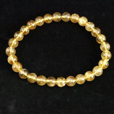イエロー トルマリン AAA+  6.5mm玉ブレスレット 13.8ｇ　 【榎本通商90815】