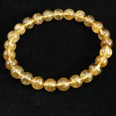 イエロー トルマリン AAA+  7.5mm玉ブレスレット 16.9ｇ　 【榎本通商87390】