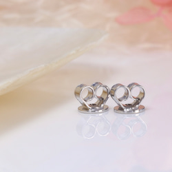 モアサナイト 4mm ピアス｜Dカラー VVS1 H&C｜一粒スタッド 5枚目の画像