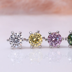 モアサナイト 4mm ピアス｜Dカラー VVS1 H&C｜一粒スタッド 11枚目の画像