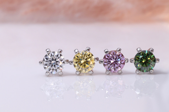 モアサナイト 4mm ピアス｜Dカラー VVS1 H&C｜一粒スタッド 11枚目の画像