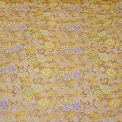 金色錦緞布料，花檸檬（黃色）☆布料寬度約33公分x長度50公分☆可連續切割（8494-30H3） 第8張的照片