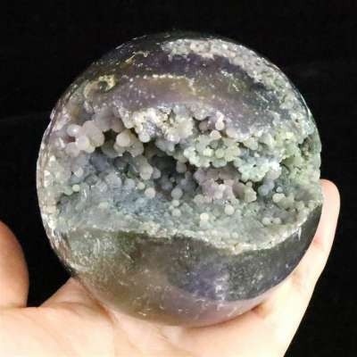 インドネシア産 グレープアゲート 88mmスフィア 792g 【40450】