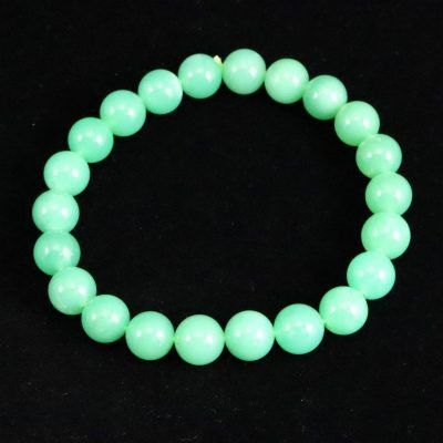 クリソプレーズ 3Aグレード 8.5mm玉ブレスレット 19.5g 【49921】