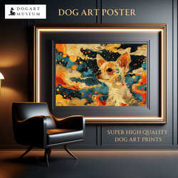【インターステラー (星ノ間)  - チワワ犬 No.1】宇宙 星空 アートポスター 犬の絵 犬の絵画 犬のイラス 1枚目の画像