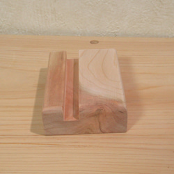 天然木《チェリー》木製　タブレット/スマホスタンド 6枚目の画像