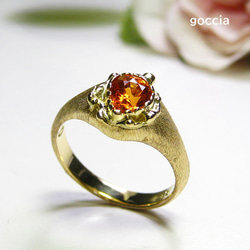 つる植物のデザイン、結婚指輪（ハードプラチナ製）/ 蔓（5-6