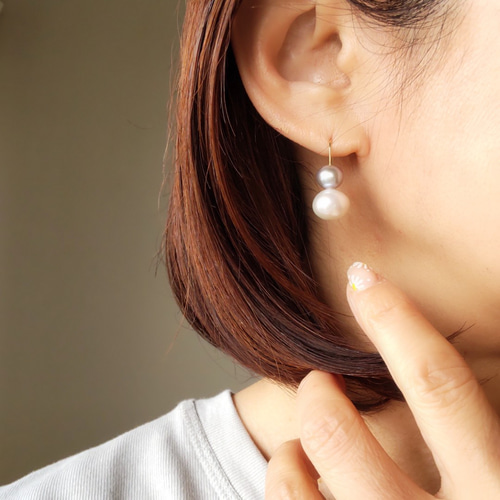 K14金具 ナチュラルカラー淡水パール ピアス 楽天市場】10mm 特級てり