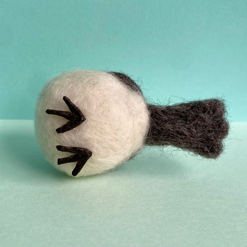 羊毛フェルト マスコット シマエナガ】 羊毛フェルト pome 通販