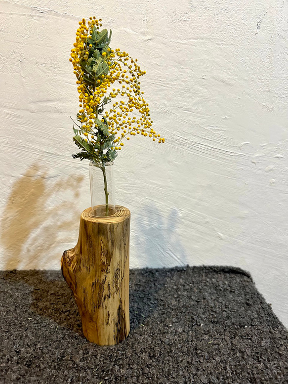 天然木の花瓶 ケヤキ 小 ナチュラル No,88 4枚目の画像
