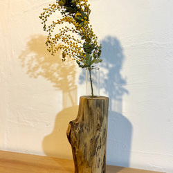 天然木の花瓶 ケヤキ 小 ナチュラル No,88 3枚目の画像