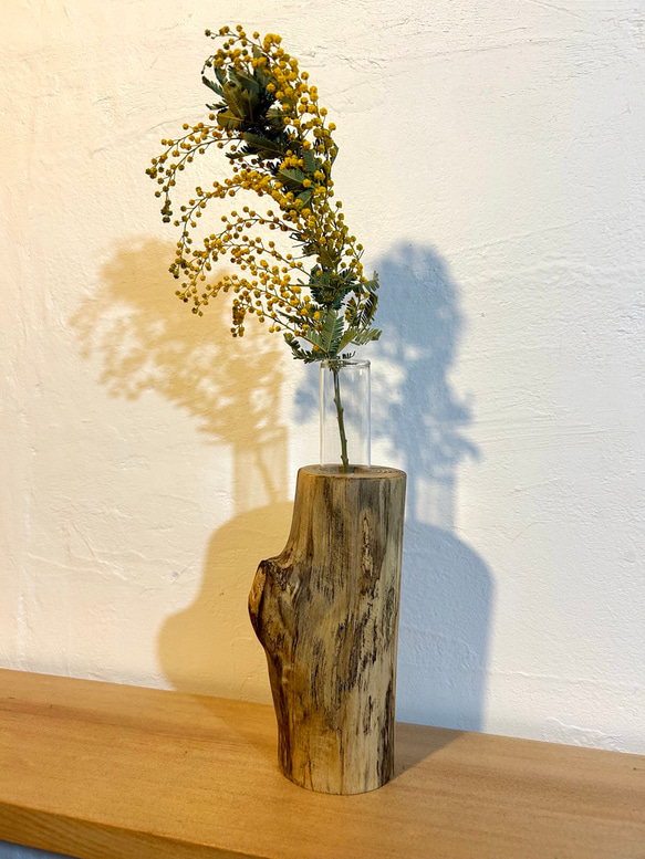 天然木の花瓶 ケヤキ 小 ナチュラル No,88 3枚目の画像