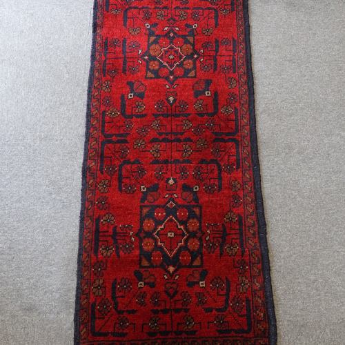 117×50cm【アフガニスタン手織り絨毯 カールモハメディ 117×50cm【アフガニスタン手織り絨毯 カールモハメディ