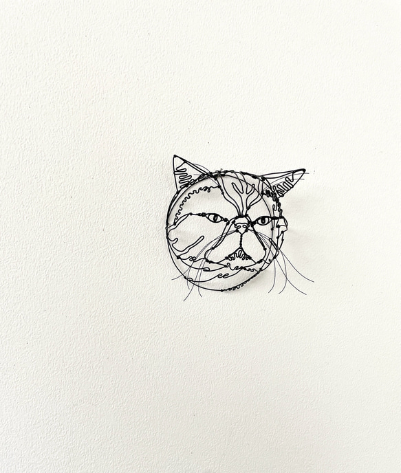 ワイヤーアート　" 猫  エキゾチックショートヘア " No.26 3枚目の画像