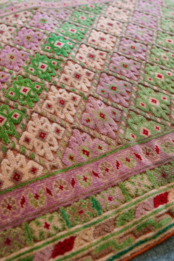 92×65cm【アフガニスタン の マシュワニ手織り キリム 手織り絨毯】 アフガニスタン