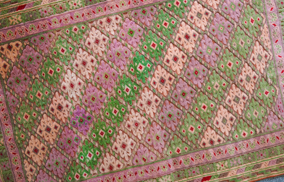 92×65cm【アフガニスタン の マシュワニ手織り キリム 手織り絨毯】 アフガニスタン