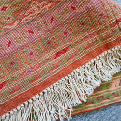 92×65cm【アフガニスタン の マシュワニ手織り キリム 手織り絨毯】 9枚目の画像