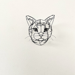 ワイヤーアート　" 猫  アメリカンショートヘア "  No.27 1枚目の画像