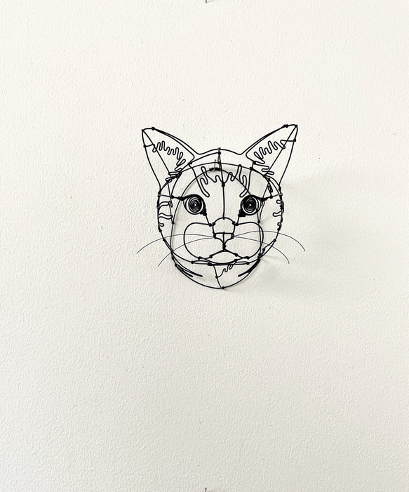 ワイヤーアート　" 猫  アメリカンショートヘア "  No.27 1枚目の画像
