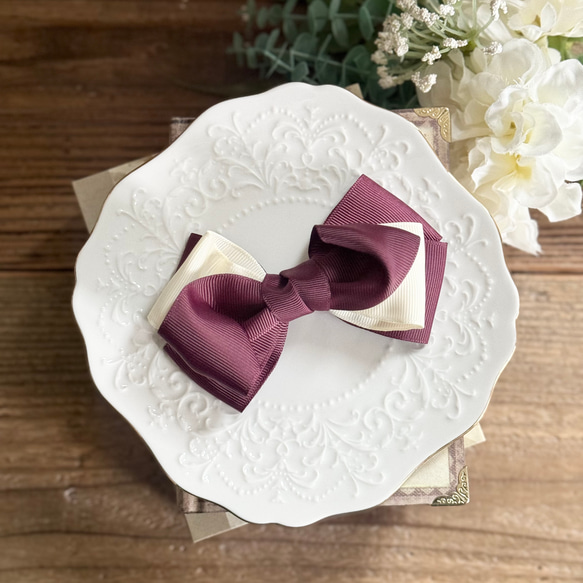 確認 たらりんヘアリボン ヘアゴム 華やかロングリボン アンティーク