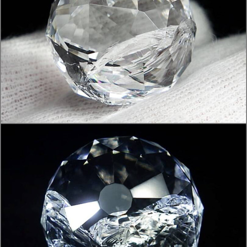 ☆ヒマラヤ産 極上☆虹入り水晶玉20mm/59ctとポーチ付
