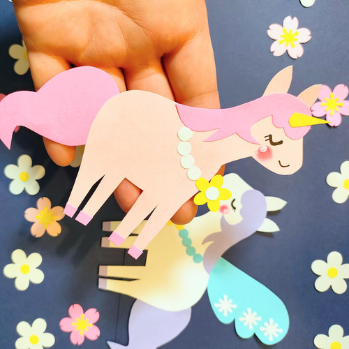 ラミネート可 写真 色紙 手紙 壁面 アルバム 飾り パーツ ～桜舞う