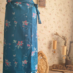 JaponismGRAZIE　silkwrap skirt～blueflower～ 3枚目の画像