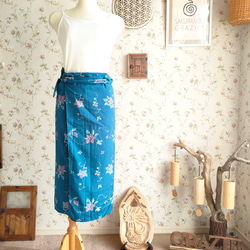 JaponismGRAZIE　silkwrap skirt～blueflower～ 1枚目の画像