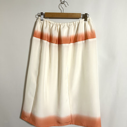 ペチコート　着物リメイク　八掛　絹　約70丈　白　スカート　ワンピース　268 1枚目の画像