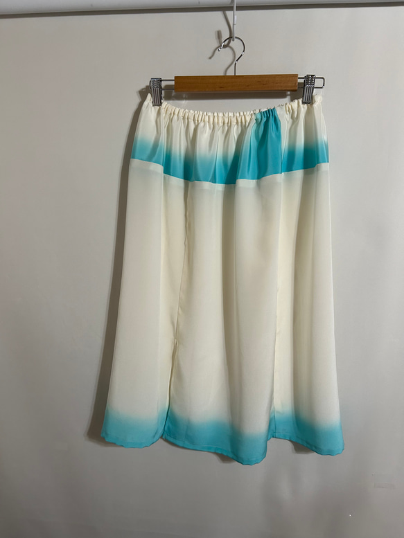ペチコート　着物リメイク　八掛　絹　約70丈　白　スカート　ワンピース　269 1枚目の画像