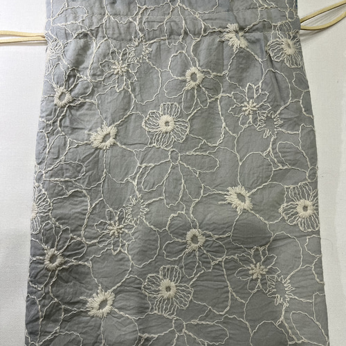 パッチワーク巾着☆ユキエモン・キャビネット×刺繍生地 巾着袋 moca  