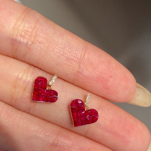 ルビーダイヤモンドネックレス k18 新品 ネックレス・ペンダント  