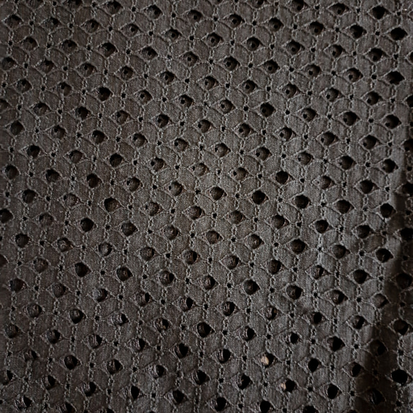 スマホショルダー  外ポケット付き　ミニショルダー　コットンレース　フェイクレザー　ブラック 16枚目の画像
