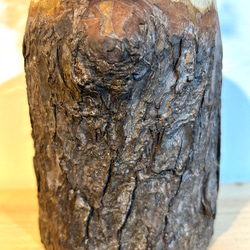 天然木の花瓶 ヒノキ 大 皮付きナチュラル No,102 12枚目の画像